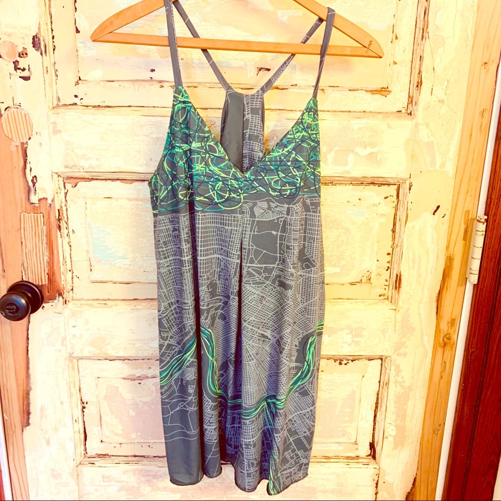 Stylish Gray and Green Tank Top